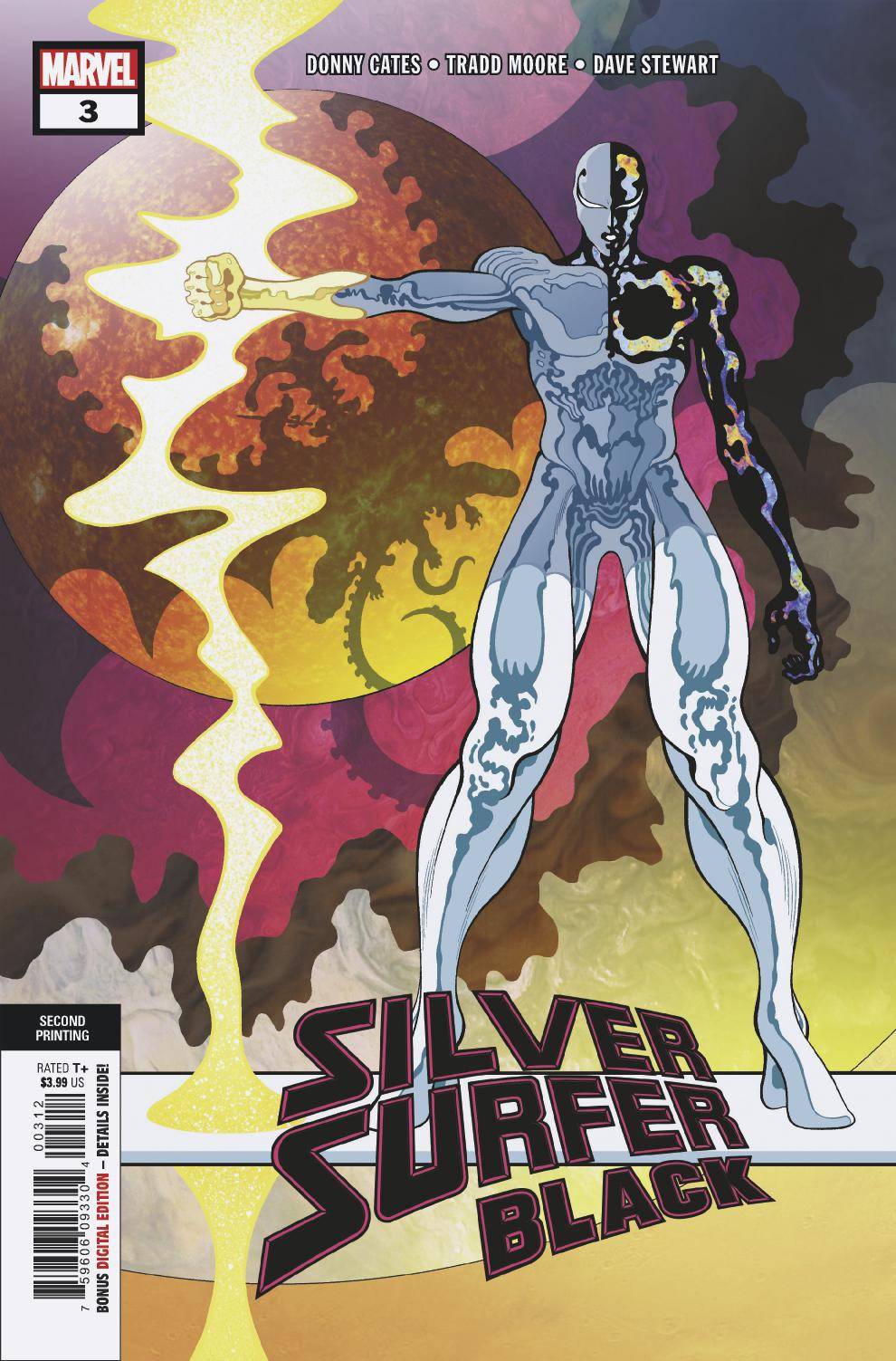 SILVER SURFER BLACK #3 (OF 5) 2ND PRINT MOORE VARIANT 2019 Silver Surfer MARVEL COMICS