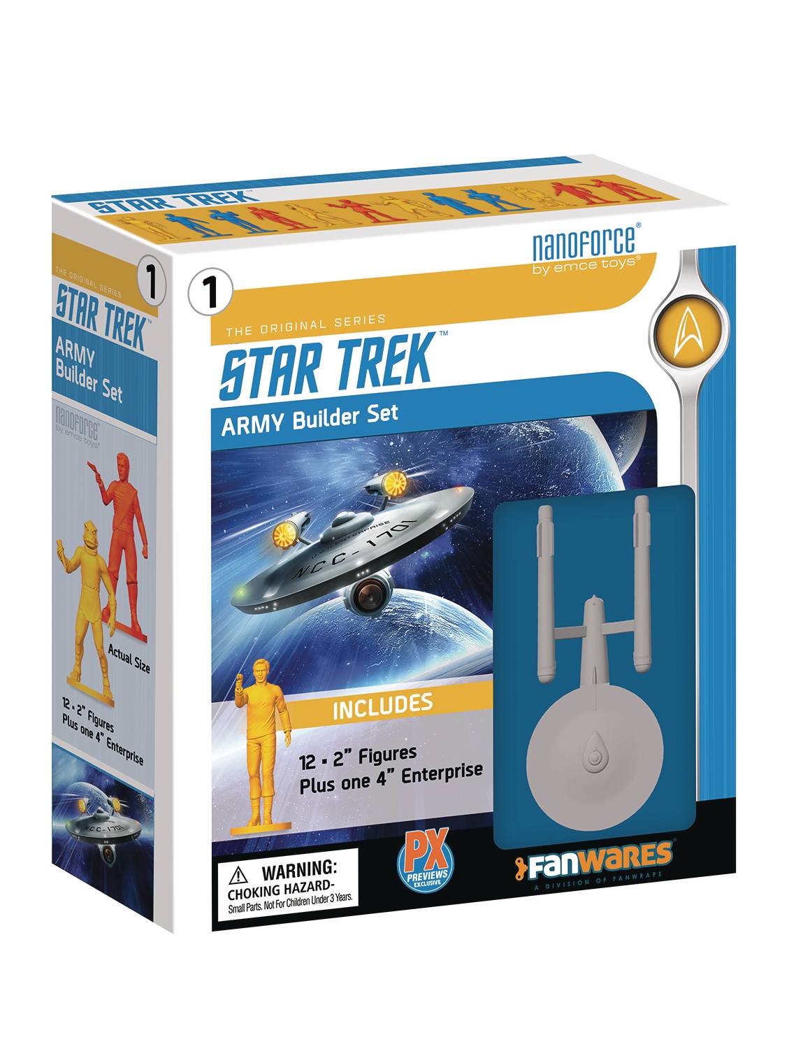 NANOFORCE STAR TREK TOS PX ARMY BUILDER FIGURE BOXED SET SPHEREWERX