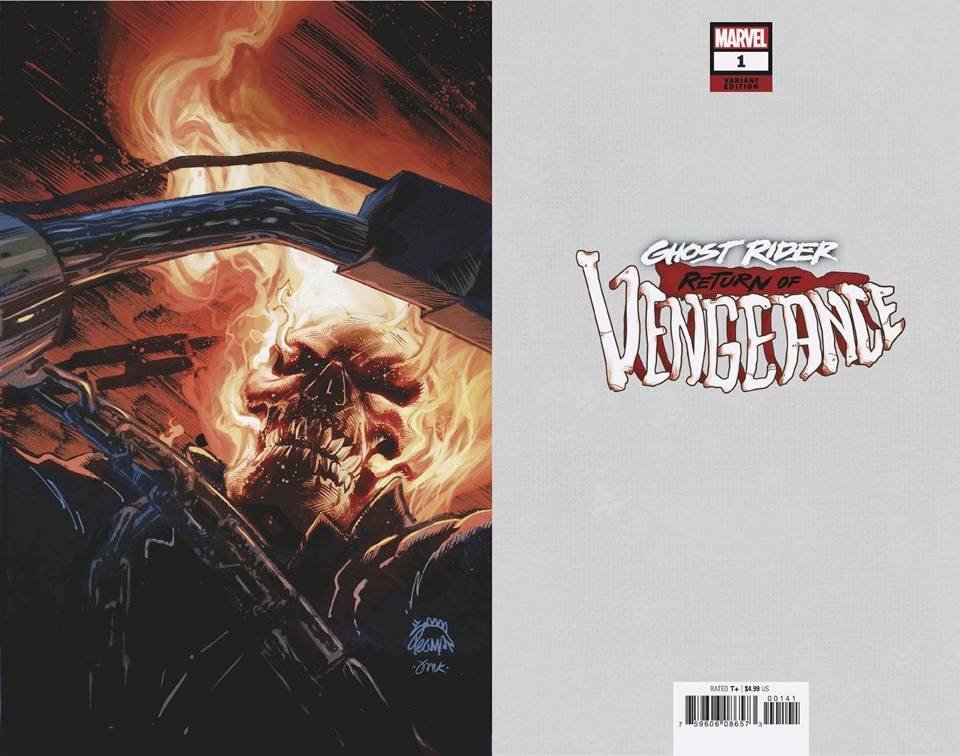 GHOST RIDER RETURN OF VENGEANCE #1 STEGMAN 1:100 VIRGIN VARIANT 2020 Ghost Rider MARVEL COMICS