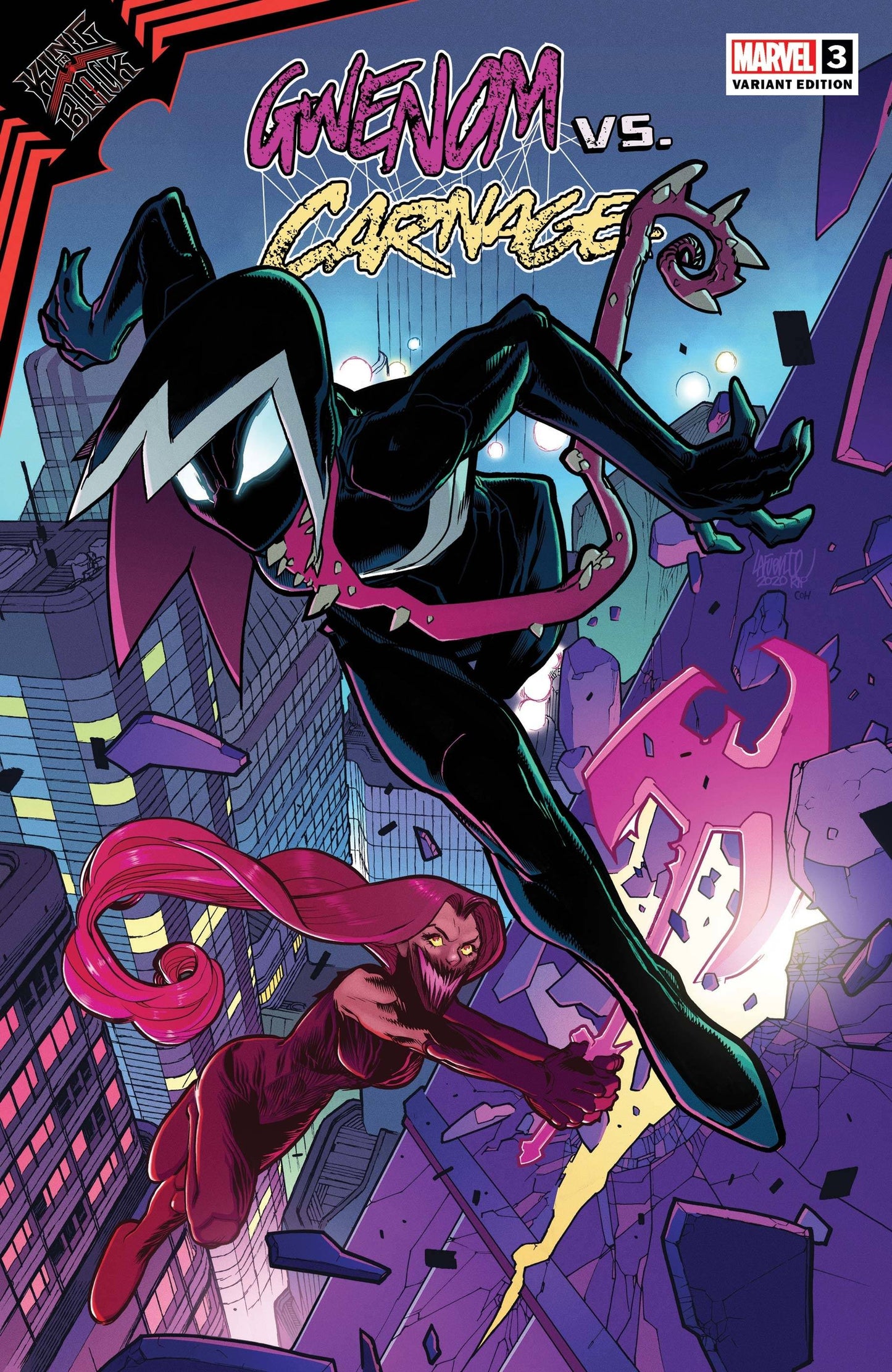 KING IN BLACK GWENOM VS CARNAGE #3 (OF 3) LAFUENTE VARIANT 2021 Spider-Gwen MARVEL COMICS