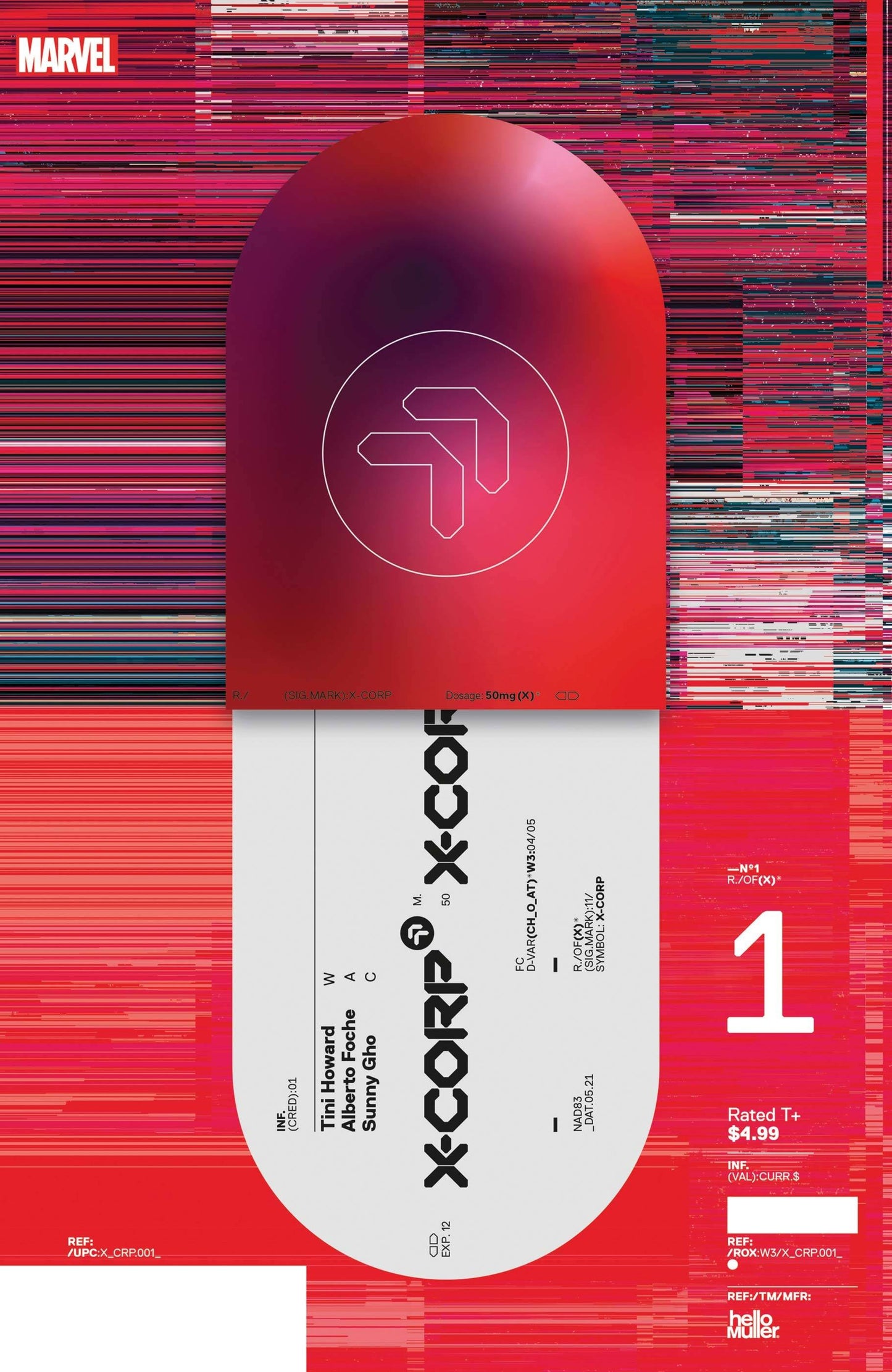 X-CORP #1 (OF 5) MULLER DESIGN VARIANT 2021 X-Men MARVEL COMICS