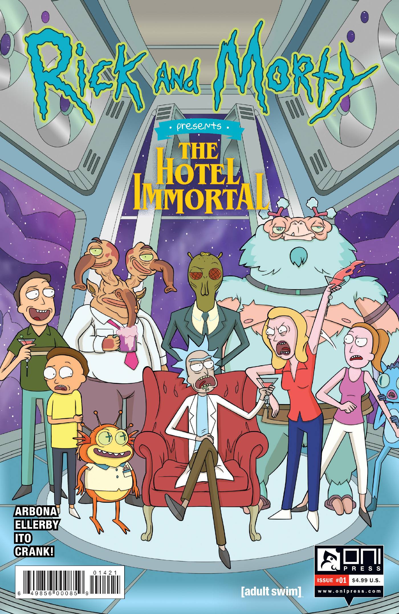 RICK AND MORTY PRESENTS HOTEL IMMORTAL #1 CVR B MURPHY (MR) 2021 Rick & Morty ONI PRESS INC.