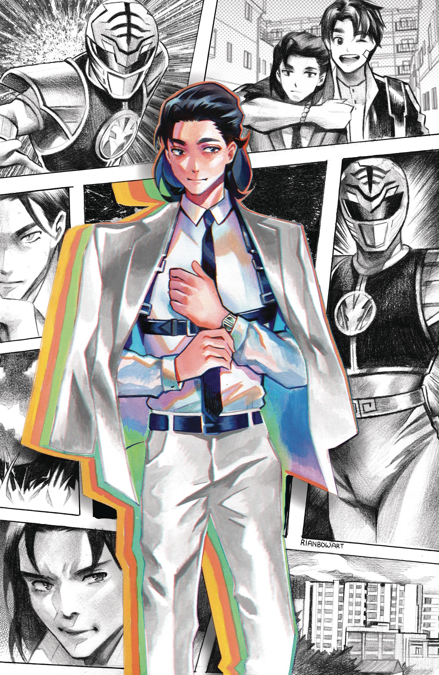 MIGHTY MORPHIN #12 CVR H UNLOCKABLE RIAN GONZALES MMPR VIRGIN VARIANT 2021 MMPR BOOM! STUDIOS