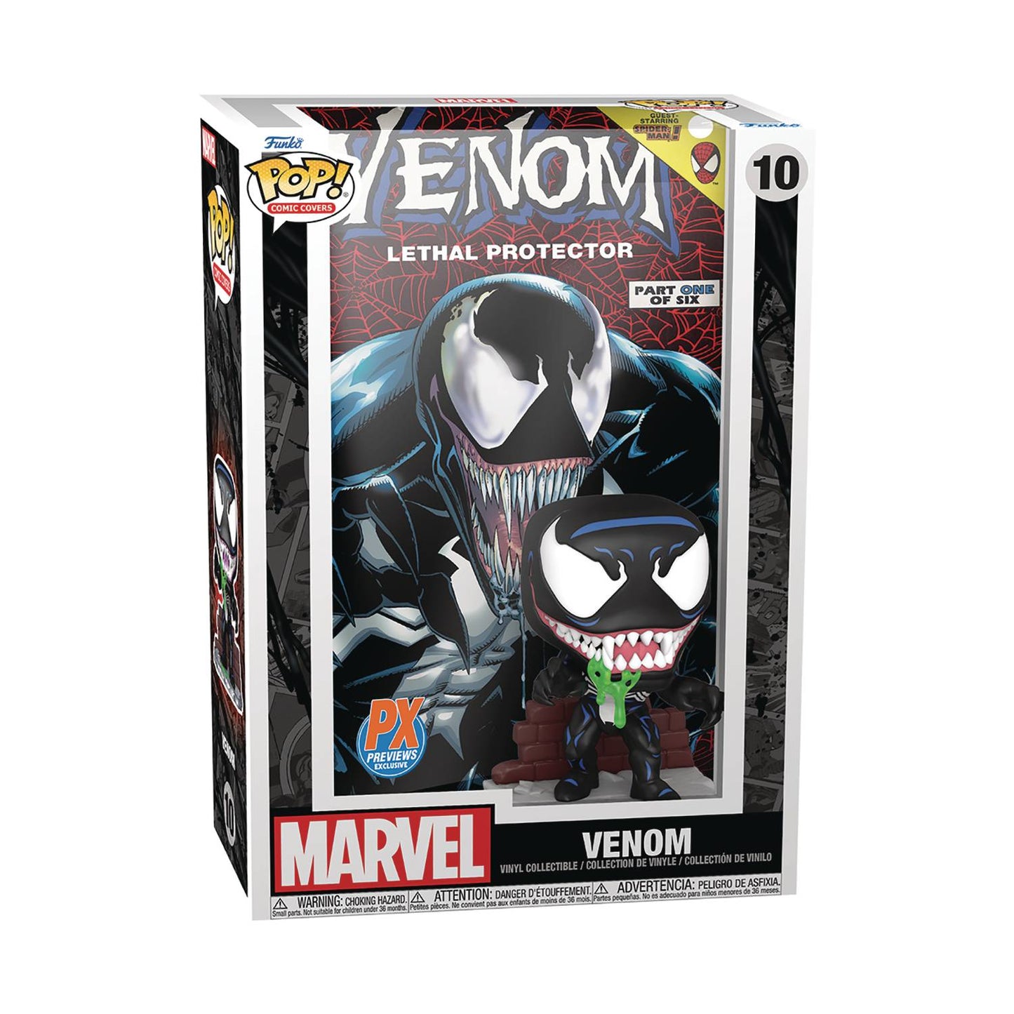 FUNKO POP COMIC COVER MARVEL VENOM LETHAL PROTECTOR V1 PX EXCLUSIVE VINYL FIGURE FUNKO