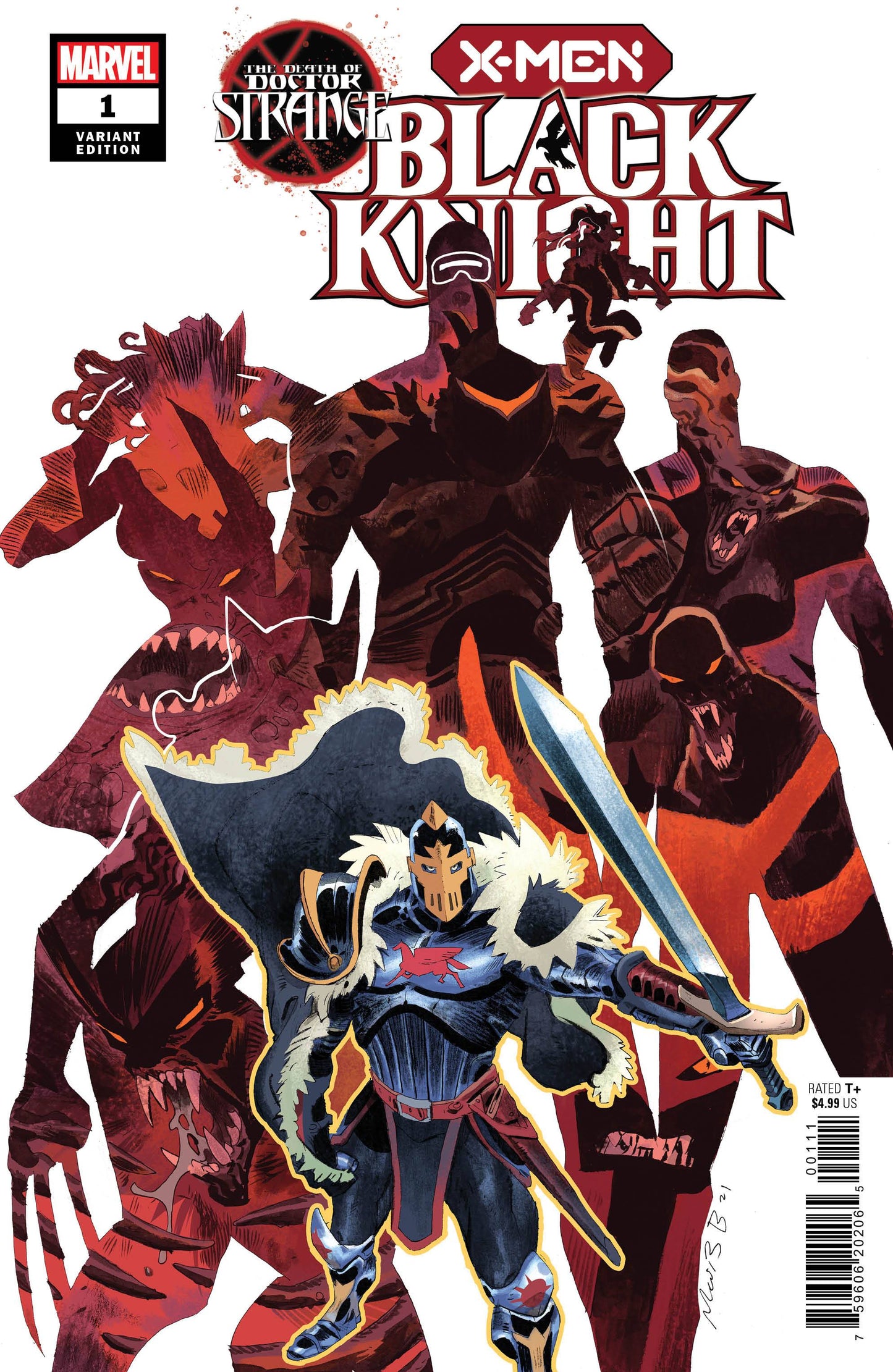 DEATH DOCTOR STRANGE X-MEN BLACK KNIGHT #1 BERGARA VARIANT 2021 Doctor Strange MARVEL PRH