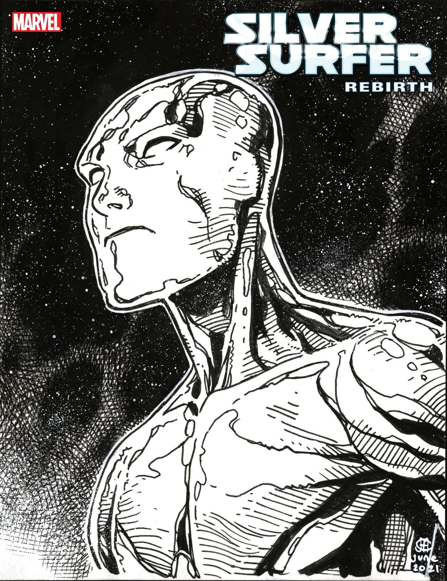 SILVER SURFER REBIRTH #1 (OF 5) CHEUNG HEADSHOT SKETCH VARIANT 2022 Silver Surfer MARVEL PRH
