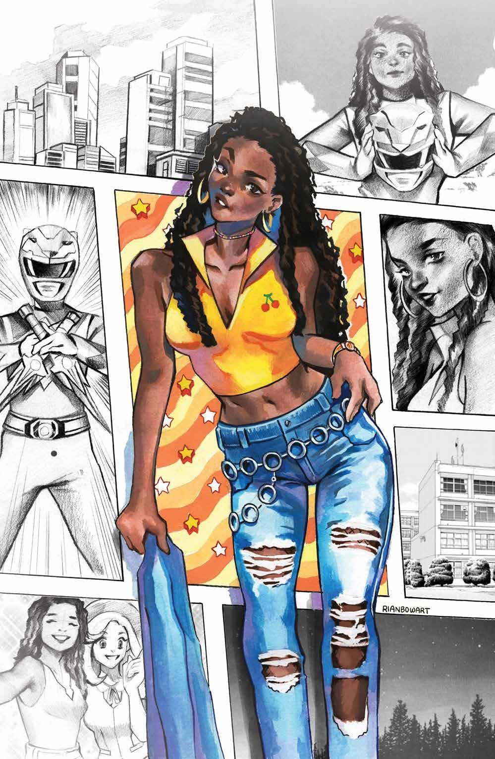 MIGHTY MORPHIN #16 CVR H UNLOCKABLE RIAN GONZALES VIRGIN VARIANT 2022 MMPR BOOM! STUDIOS