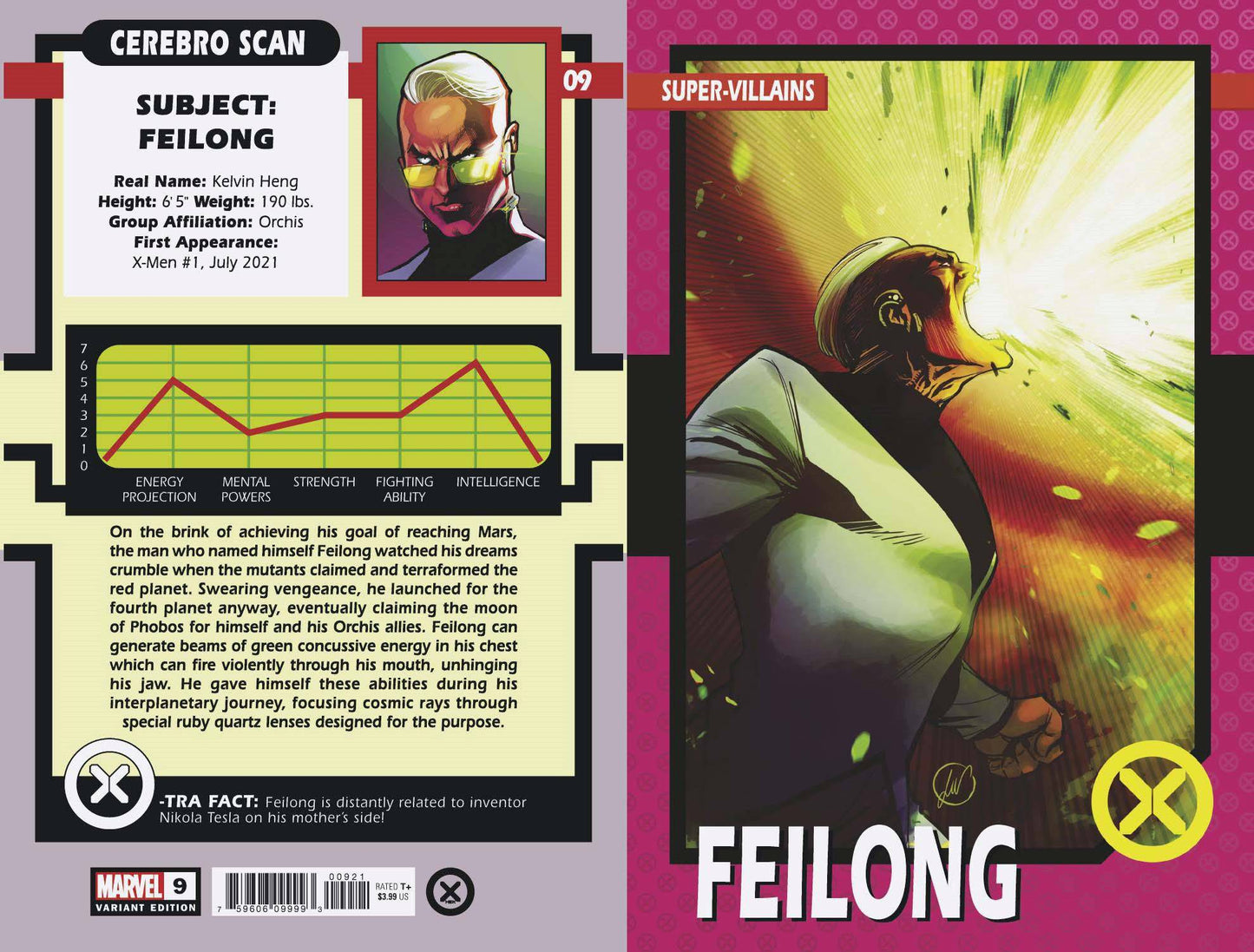 X-MEN #9 DAUTERMAN TRADING CARD VARIANT 2022 X-Men MARVEL PRH