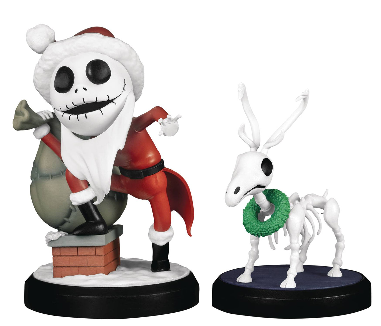 NIGHTMARE BEFORE CHRISTMAS SANTA JACK & SKELETON REINDEER PX GID BEAST KINGDOM