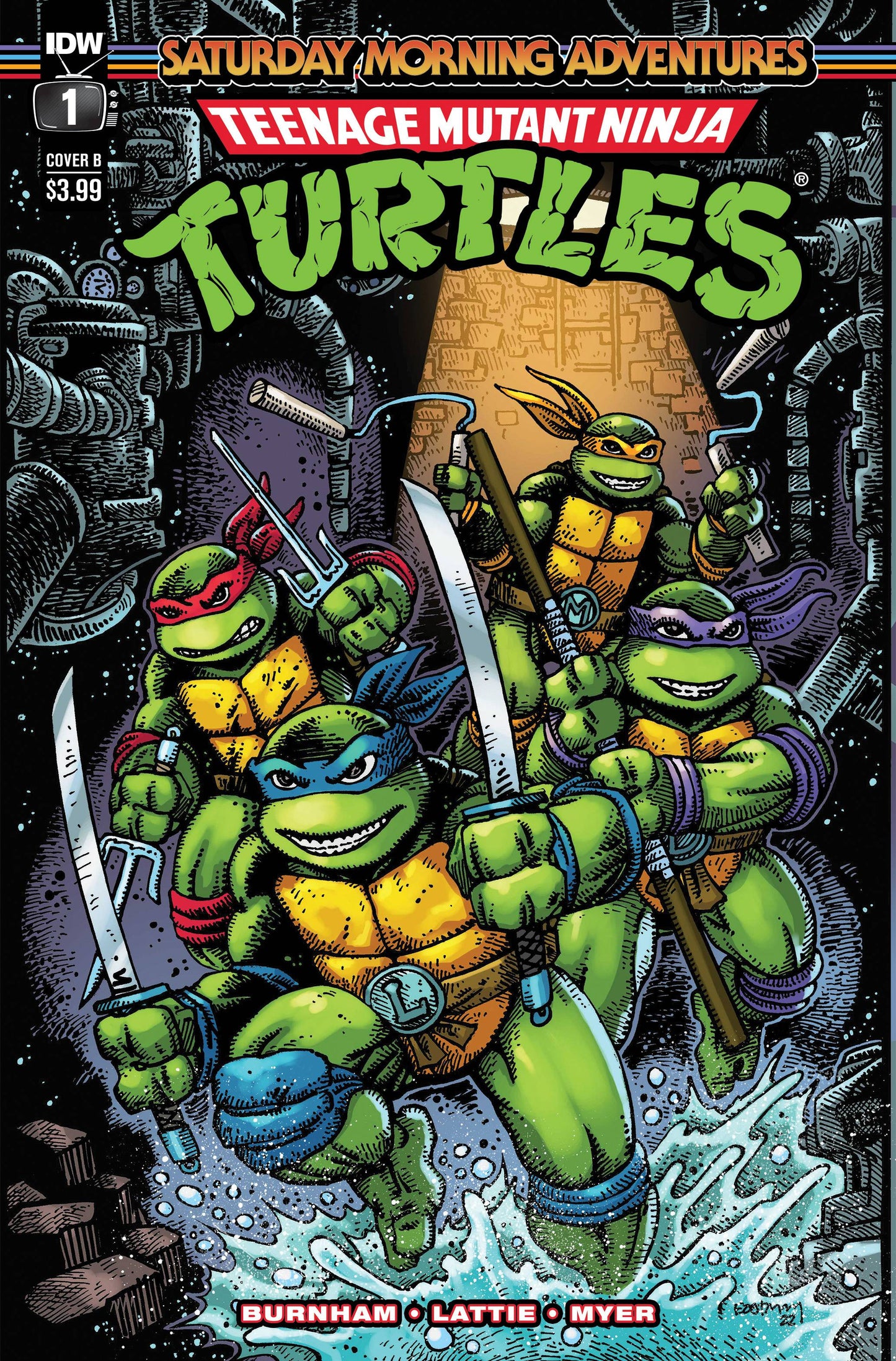 TMNT SATURDAY MORNING ADVENTURES #1 CVR B EASTMAN 2022 TMNT IDW PUBLISHING
