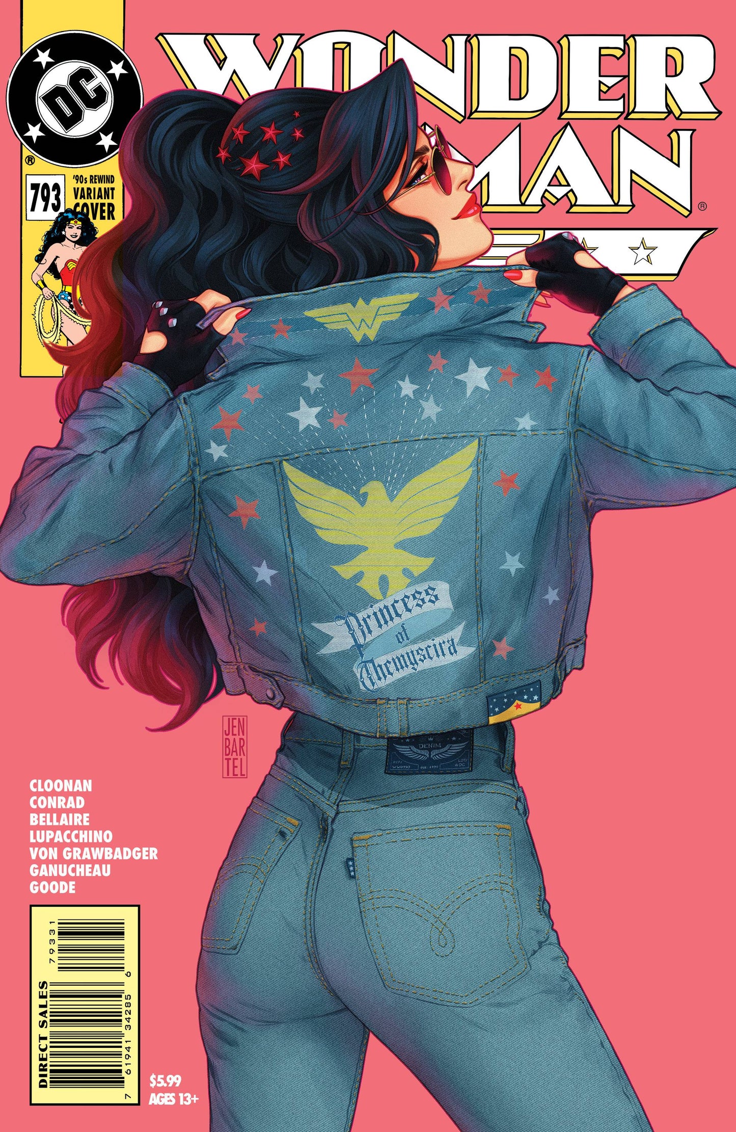 WONDER WOMAN #793 CVR D JEN BARTEL 90S COVER MONTH CARD STOCK VAR (KAL-EL RETURNS TIE-IN) 2022 Wonder Woman DC COMICS
