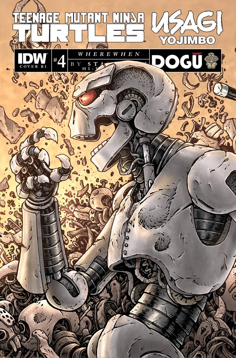TMNT USAGI YOJIMBO WHEREWHEN #1-#4 1:50 DAVID PETERSEN VARIANT SET TMNT IDW PUBLISHING