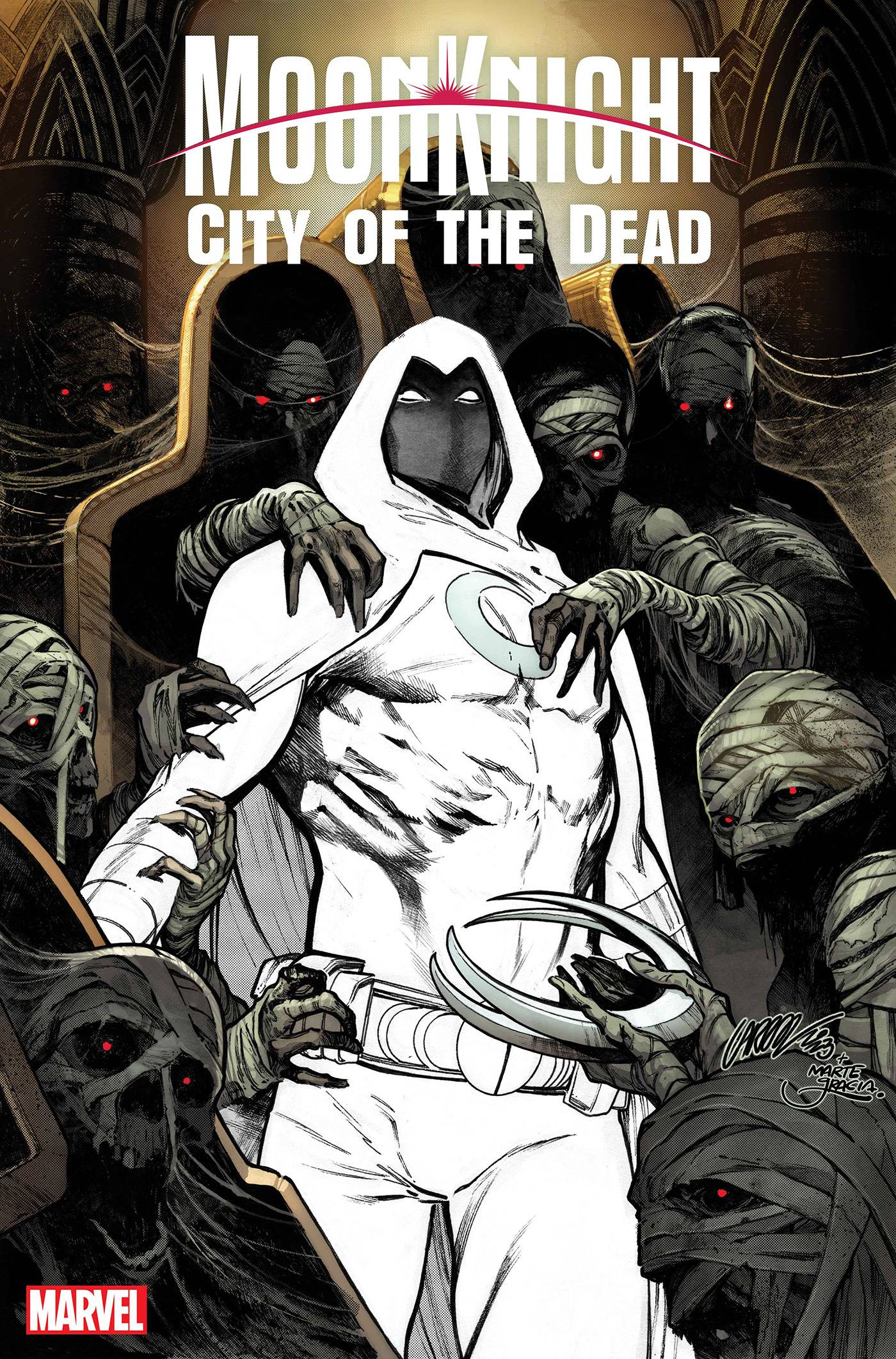 MOON KNIGHT CITY OF THE DEAD #1 PEPE LARRAZ FOIL VARIANT 2023 Moon Knight MARVEL COMICS