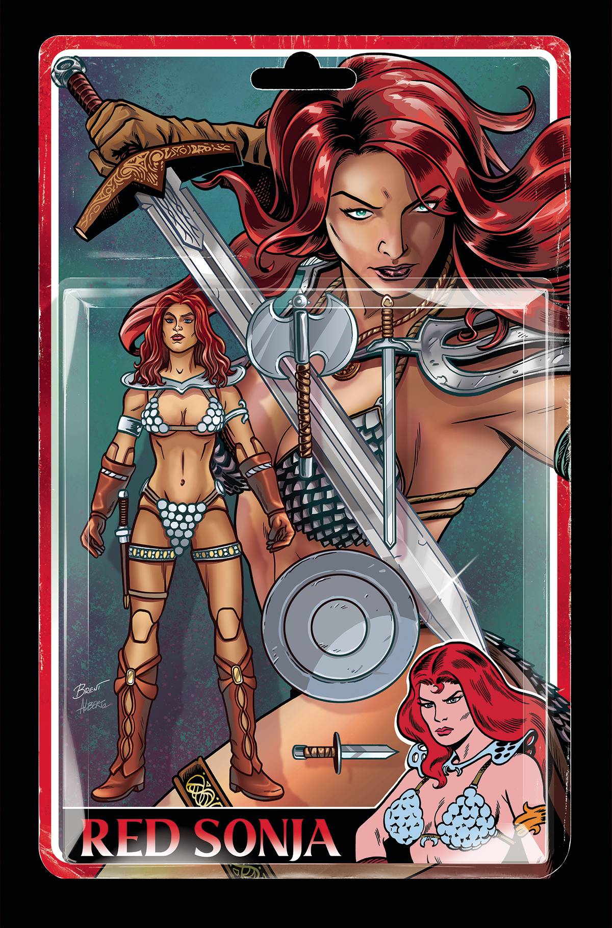 RED SONJA 2023 #1 ACTION FIGURE VIRGIN 1:25 VARIANT 2023 DYNAMITE