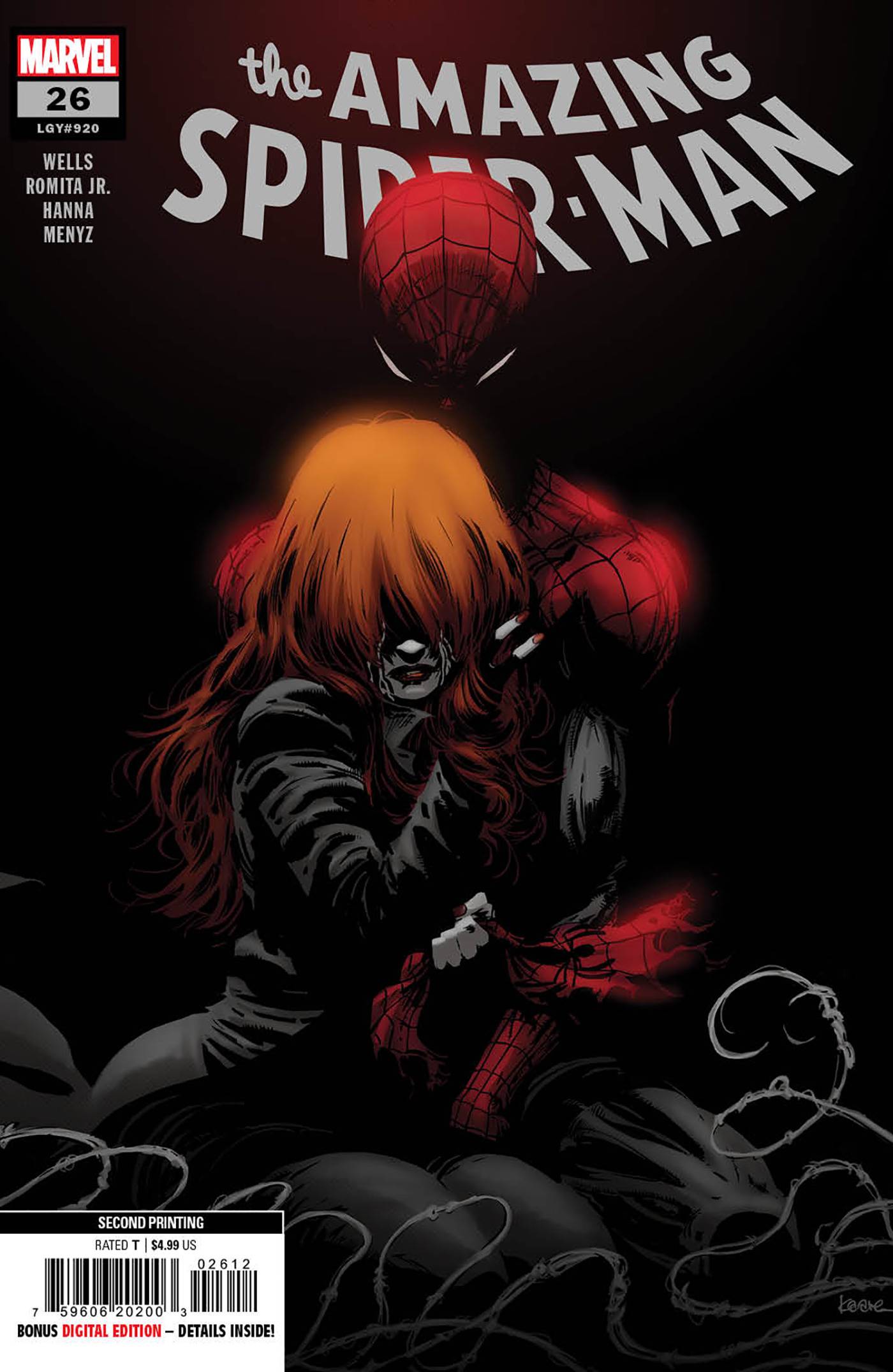 AMAZING SPIDER-MAN #26 KAARE ANDREWS 2ND PRINT VARIANT 2023 Amazing Spider-Man MARVEL COMICS