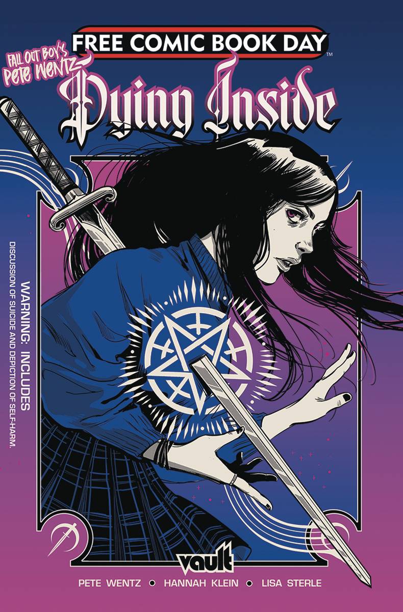 DYING INSIDE PETE WENTZ FALL OUT BOY UNSTICKERED FCBD 2024 VAULT COMICS