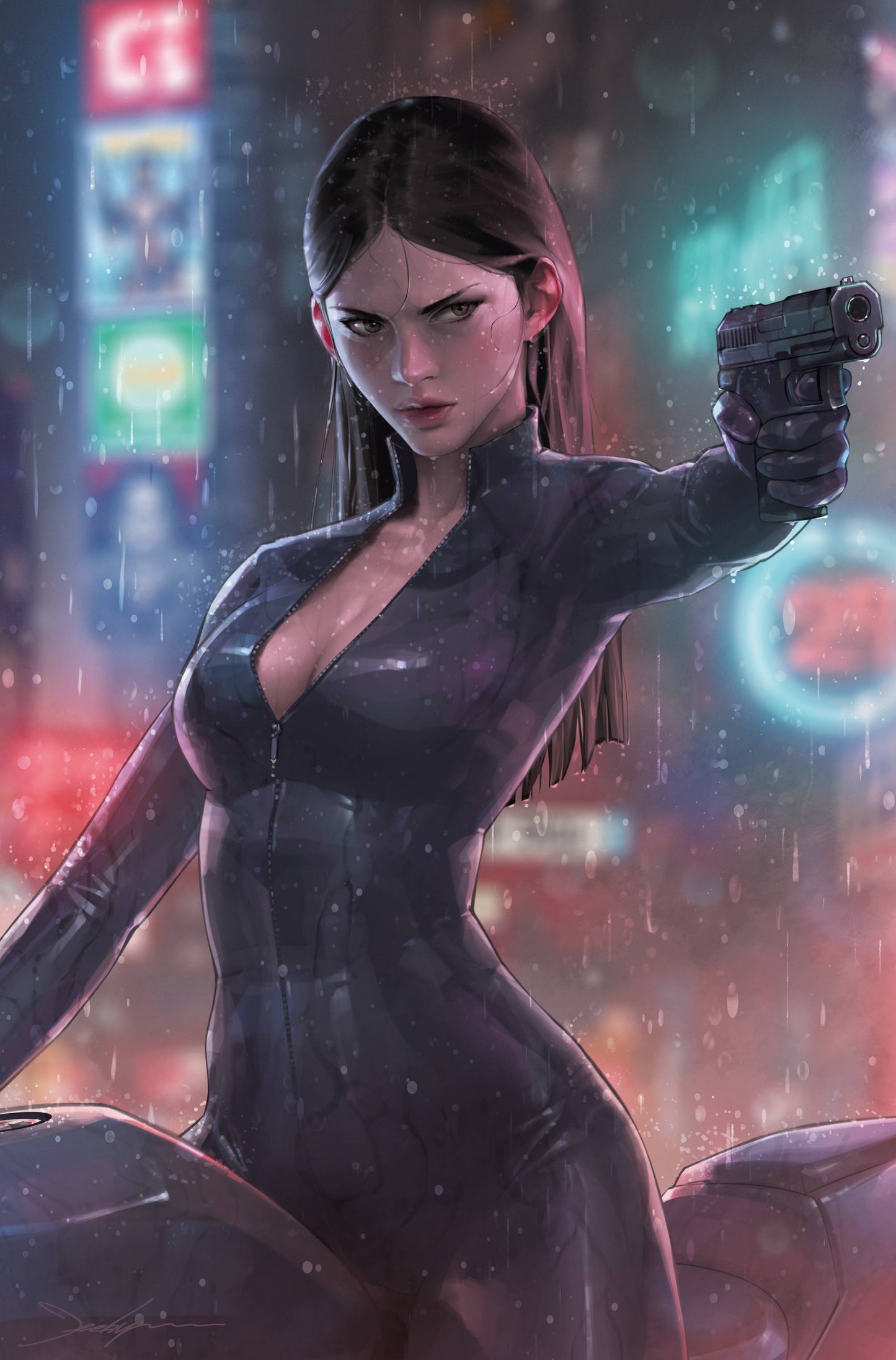 GUN HONEY COLLISION COURSE #3 JEEHYUNG LEE VIRGIN 1:10 VARIANT 2024 Gun Honey TITAN COMICS