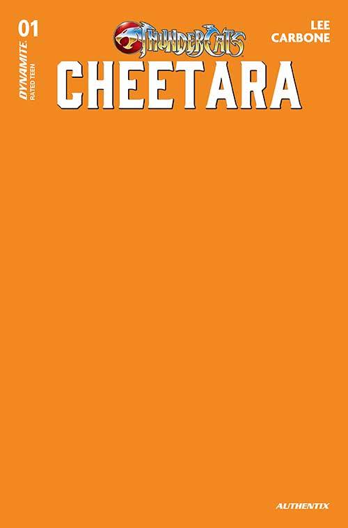 THUNDERCATS CHEETARA #1 CVR W FOC ORANGE BLANK AUTHENTIX VARIANT 2024 Thundercats DYNAMITE