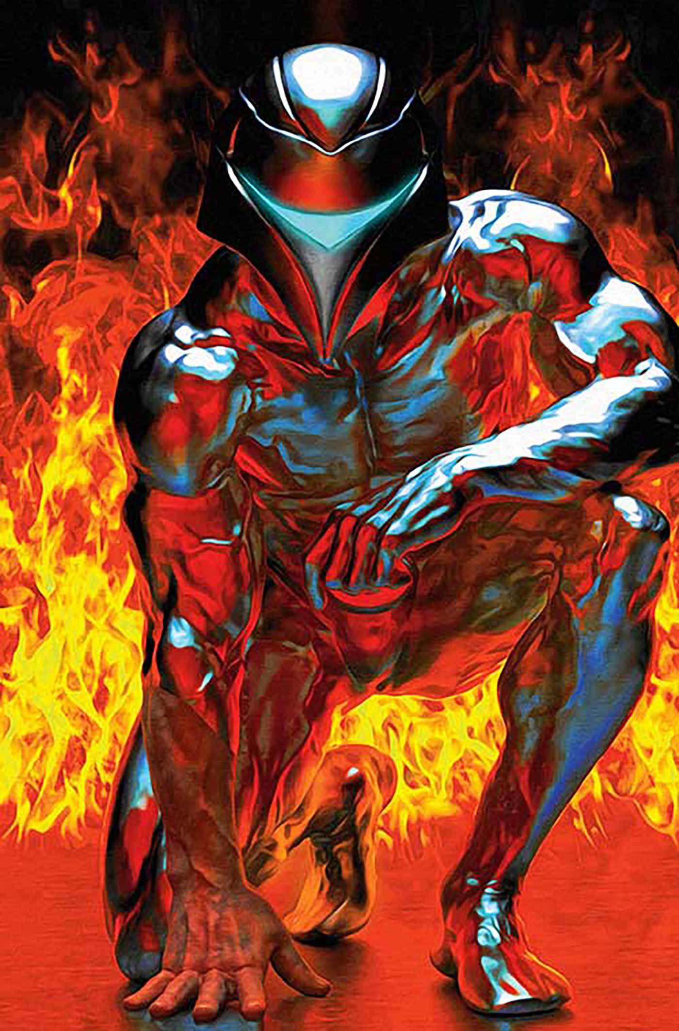 SILVERHAWKS #1 1:15 SPEARS CLOSE UP RED VIRGIN VARIANT 2025 Silverhawks DYNAMITE