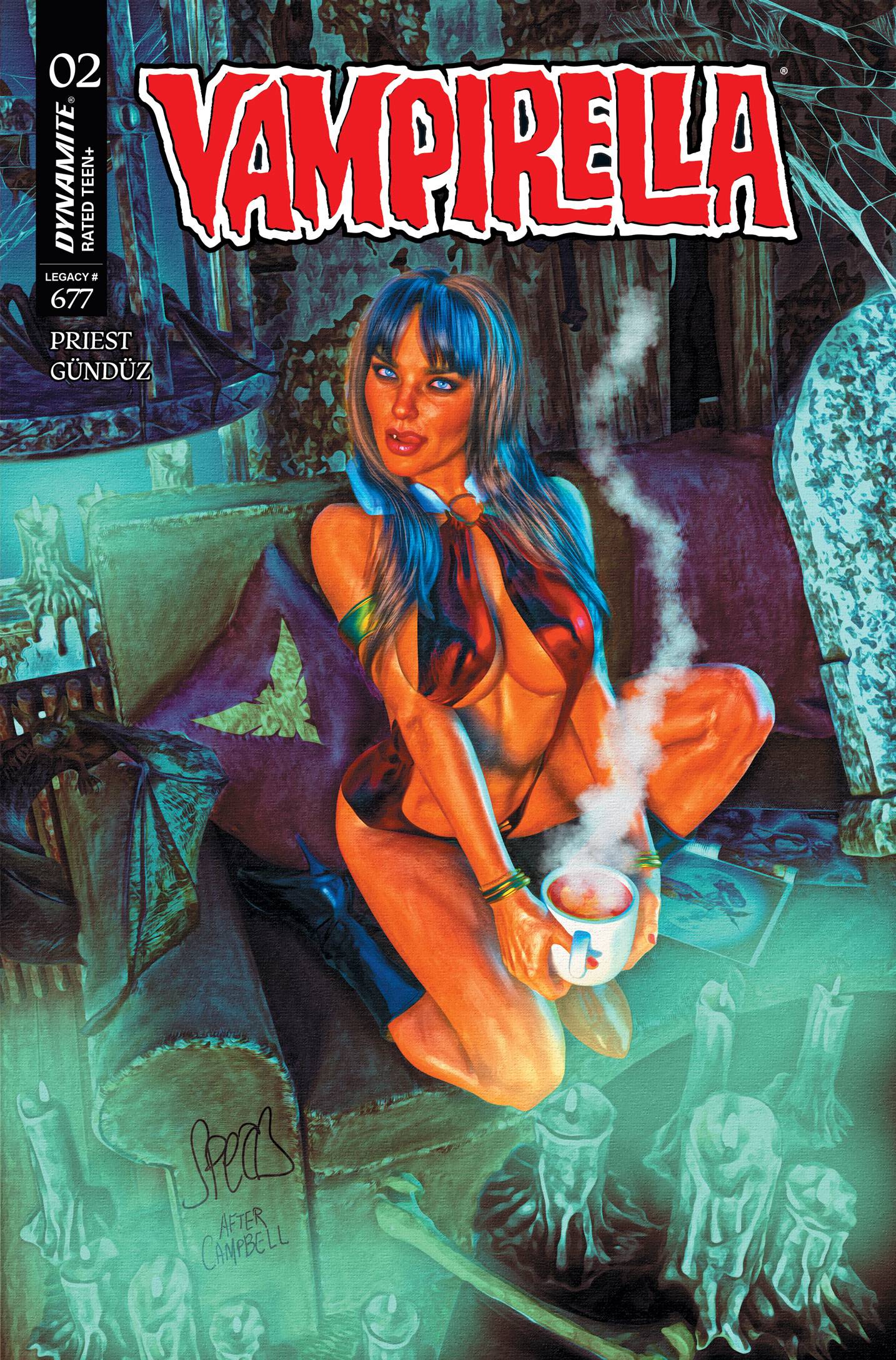 VAMPIRELLA (2025) #2 SPEARS HOMAGE 1:10 BLUE VARIANT 2025 DYNAMITE
