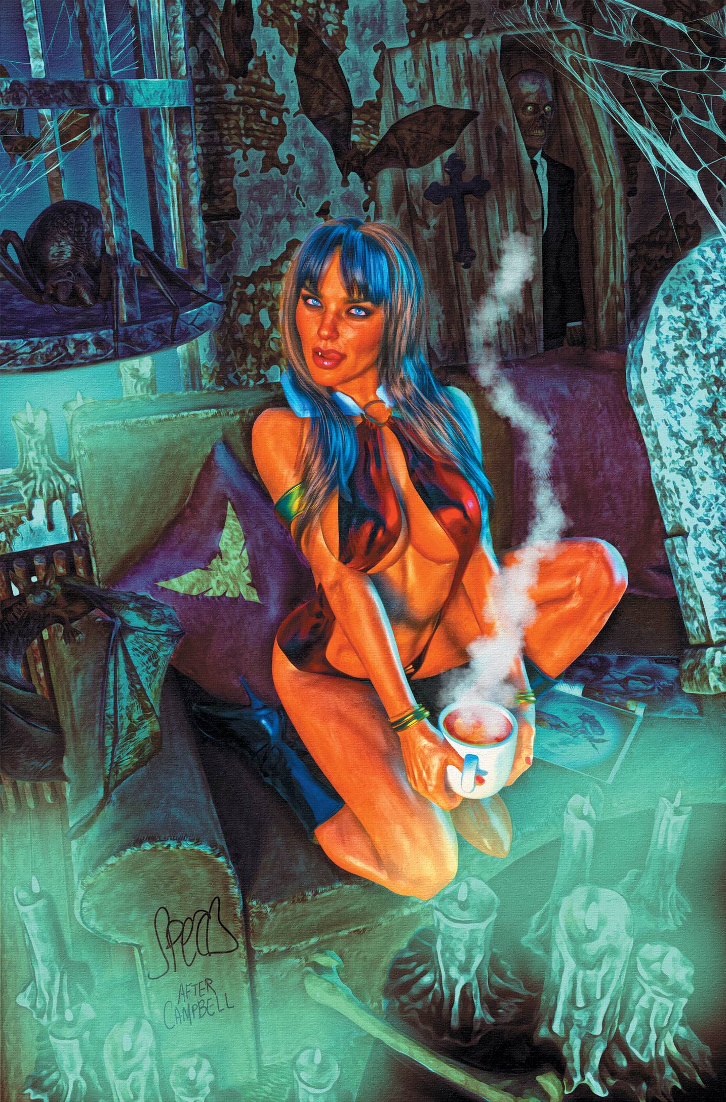 VAMPIRELLA (2025) #2 SPEARS HOMAGE 1:20 BLUE VIRGIN VARIANT 2025 DYNAMITE