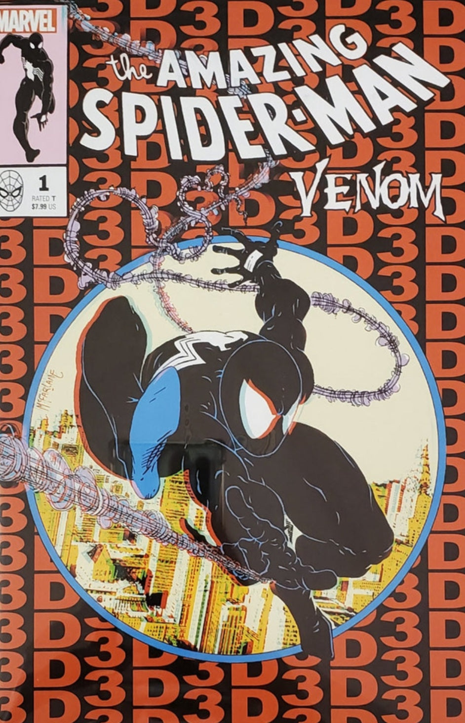 AMAZING SPIDER-MAN VENOM 3D #1 2019 (3D glasses included) ASM #300 interior story. Spider-Man MARVEL COMICS