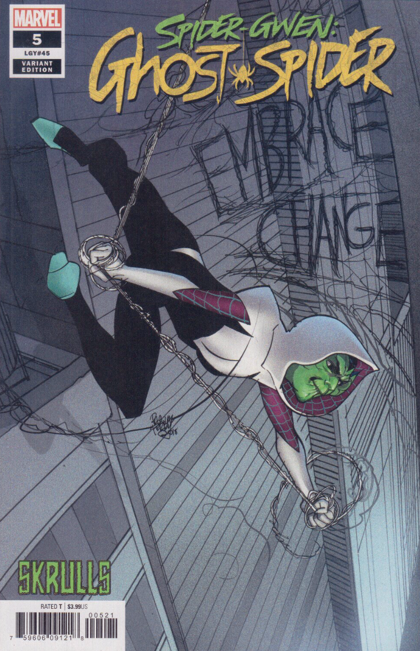 SPIDER-GWEN GHOST SPIDER #5 FERRY SKRULLS VARIANT 2019 Spider-Gwen MARVEL COMICS