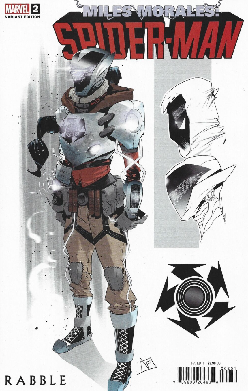 MILES MORALES SPIDER-MAN #2 DESIGN 1:10 VARIANT 1st Rabble 2023 Spider-Man Marvel