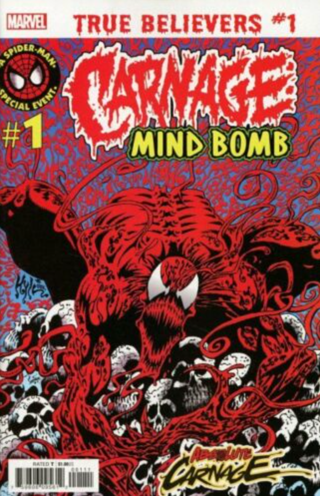 TRUE BELIEVERS ABSOLUTE CARNAGE MIND BOMB #1 2019 Carnage MARVEL COMICS