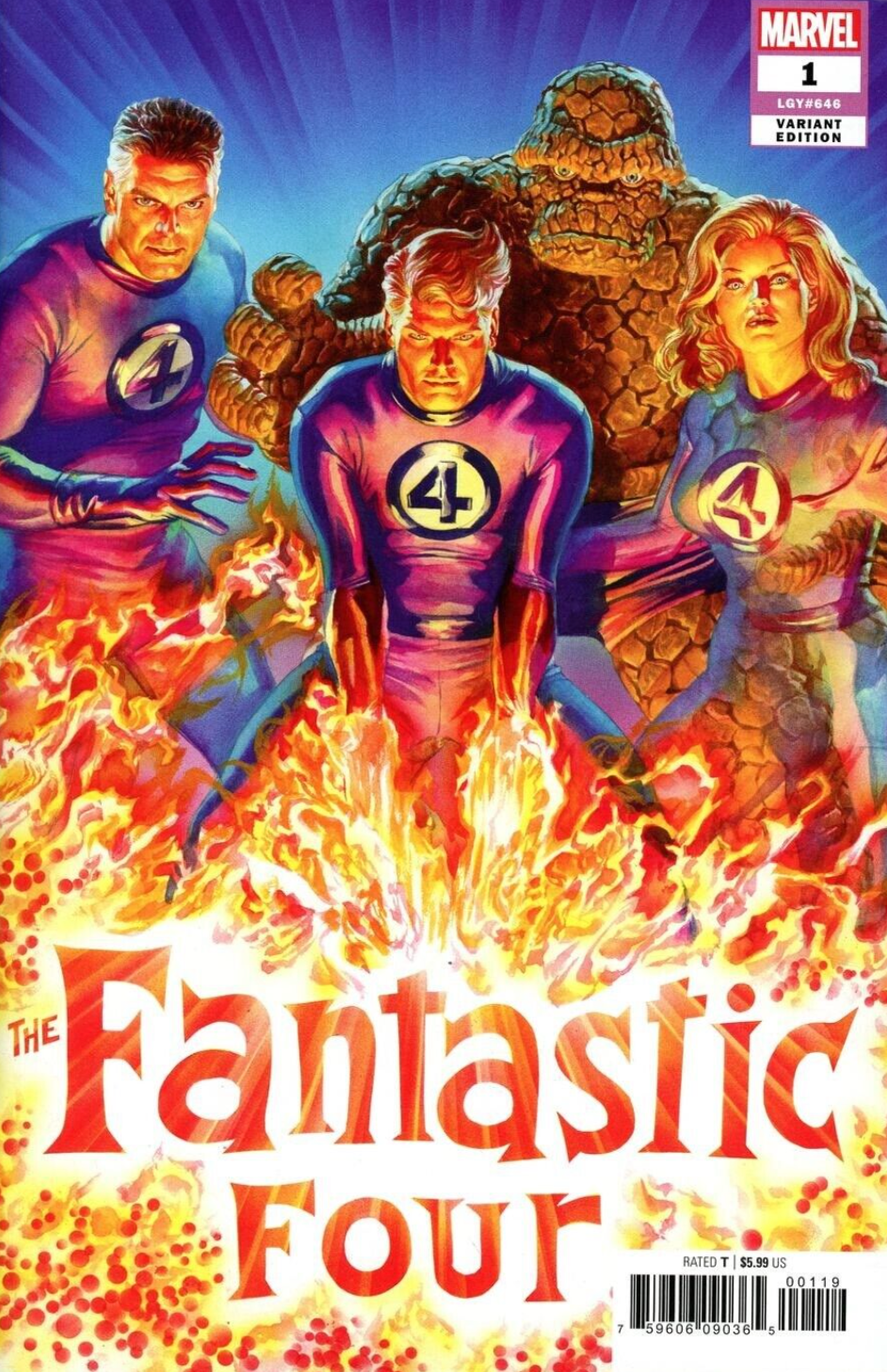 FANTASTIC FOUR #1 ALEX ROSS 1:50 VARIANT 2018 Fantastic Four MARVEL PRH