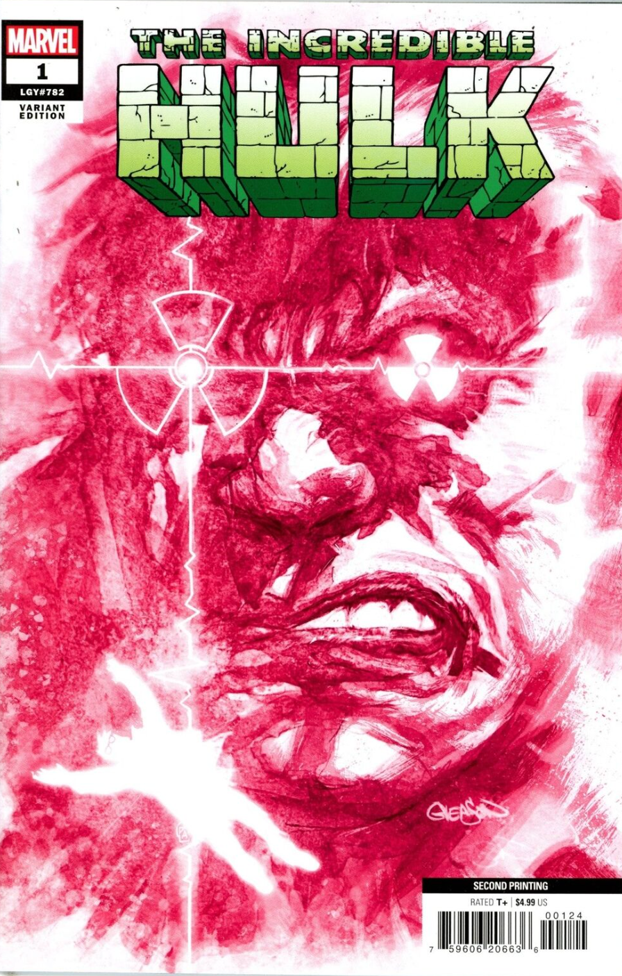 INCREDIBLE HULK #1 2ND PRINT PATRICK GLEASON 1:25 VARIANT 2023 Incredible Hulk MARVEL COMICS