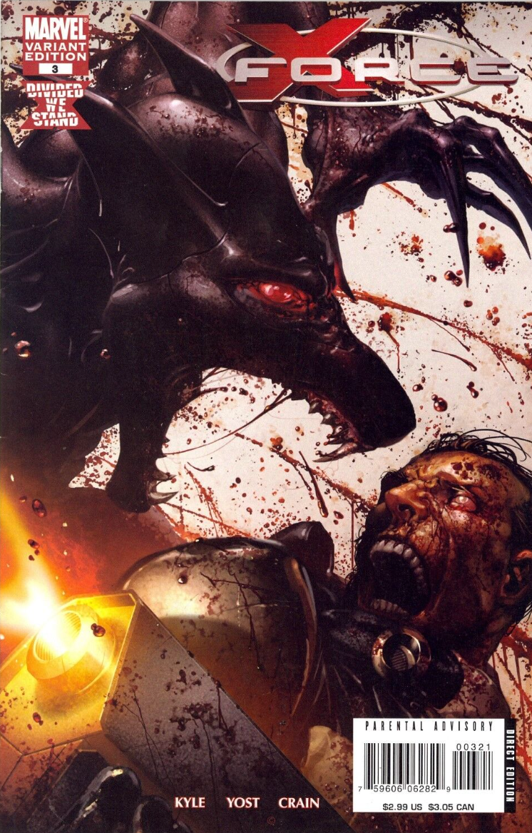 X-FORCE #3 BLOODY CLAYTON CRAIN COVER 2008 X-Force MARVEL COMICS