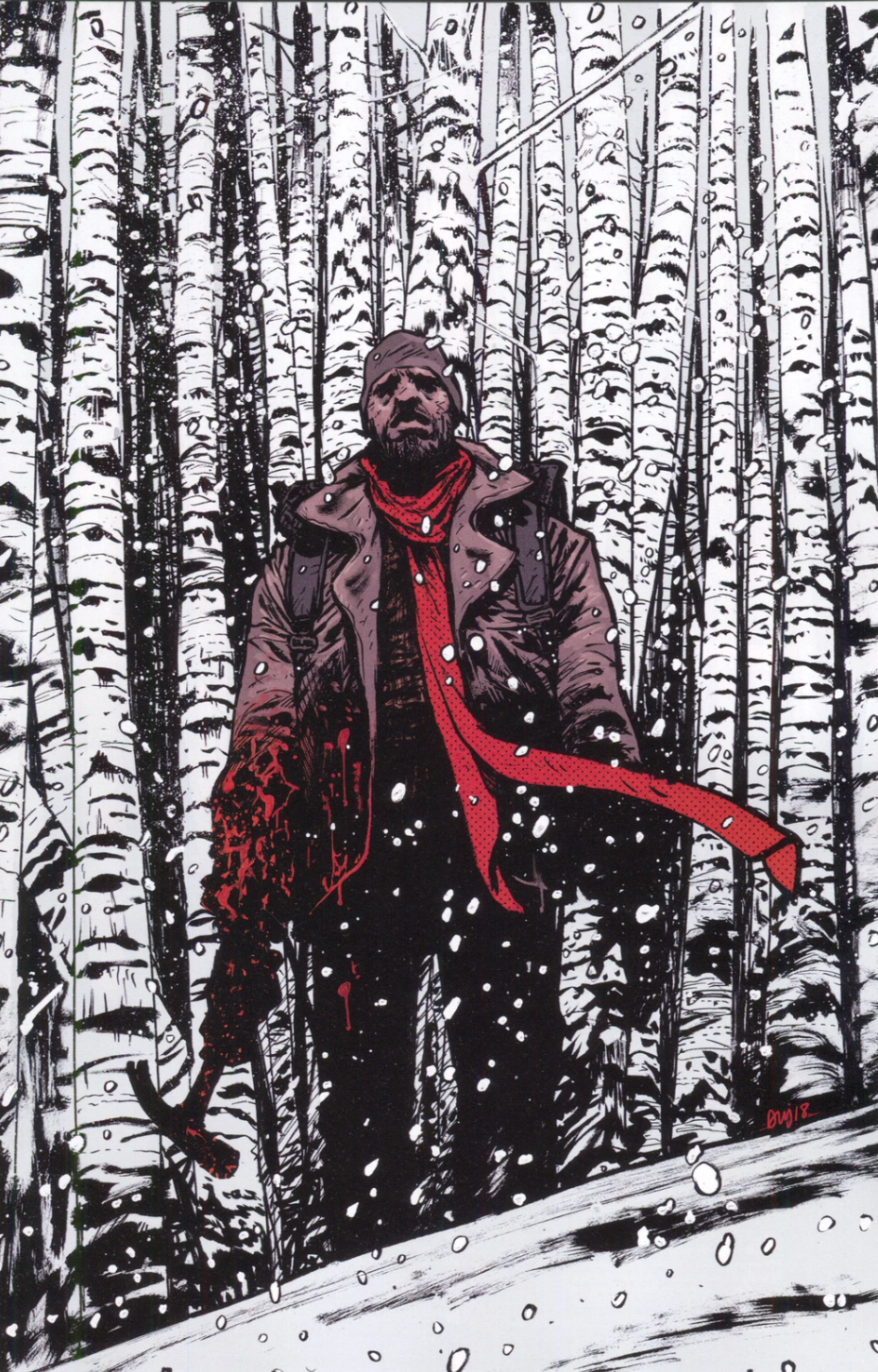 WALKING DEAD #7 JOHNSON 15TH ANNIVERSARY VIRGIN VARIANT 2018 Walking Dead IMAGE COMICS