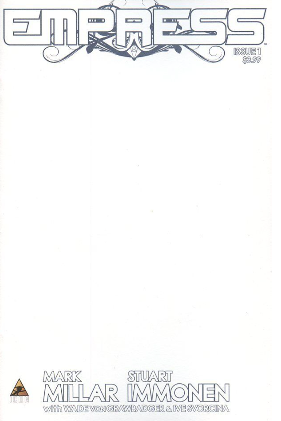 EMPRESS #1 BLANK VARIANT 2016 comic books MARVEL COMICS