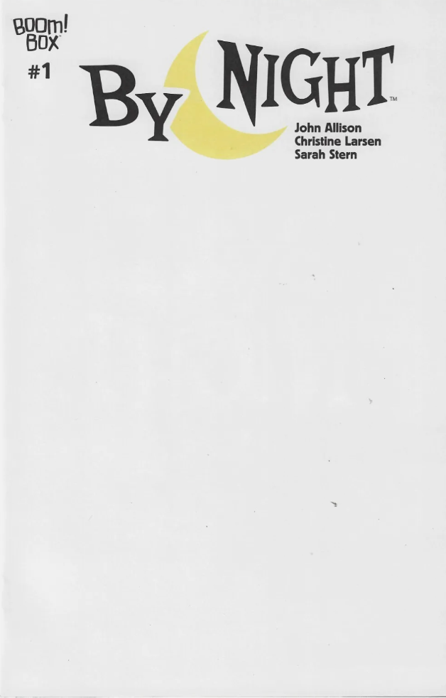 BY NIGHT #1 BLANK VARIANT 2018 By Ngiht BOOM! STUDIOS