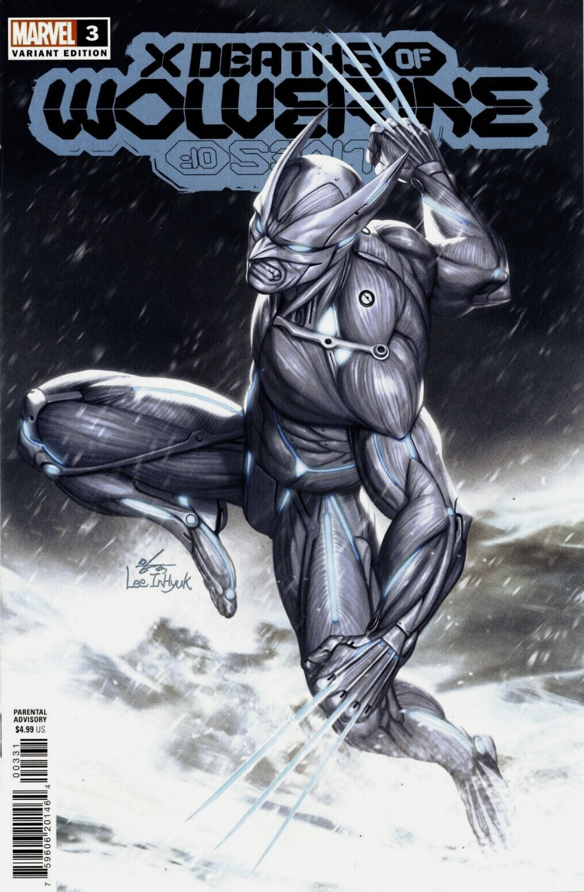 X DEATHS OF WOLVERINE #3 INHYUK LEE OMEGA WOLVERINE SPOILER VARIANT 2022 Wolverine MARVEL PRH