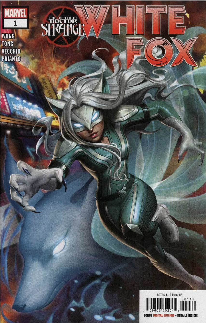 DEATH OF DOCTOR STRANGE WHITE FOX #1 INHYUK LEE VARIANT 2021 Doctor Strange MARVEL PRH