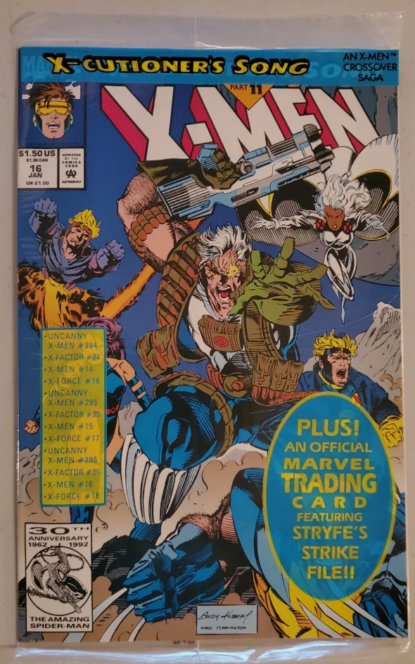 X-MEN #16 POLYBAGGED 1992 X-Men MARVEL COMICS