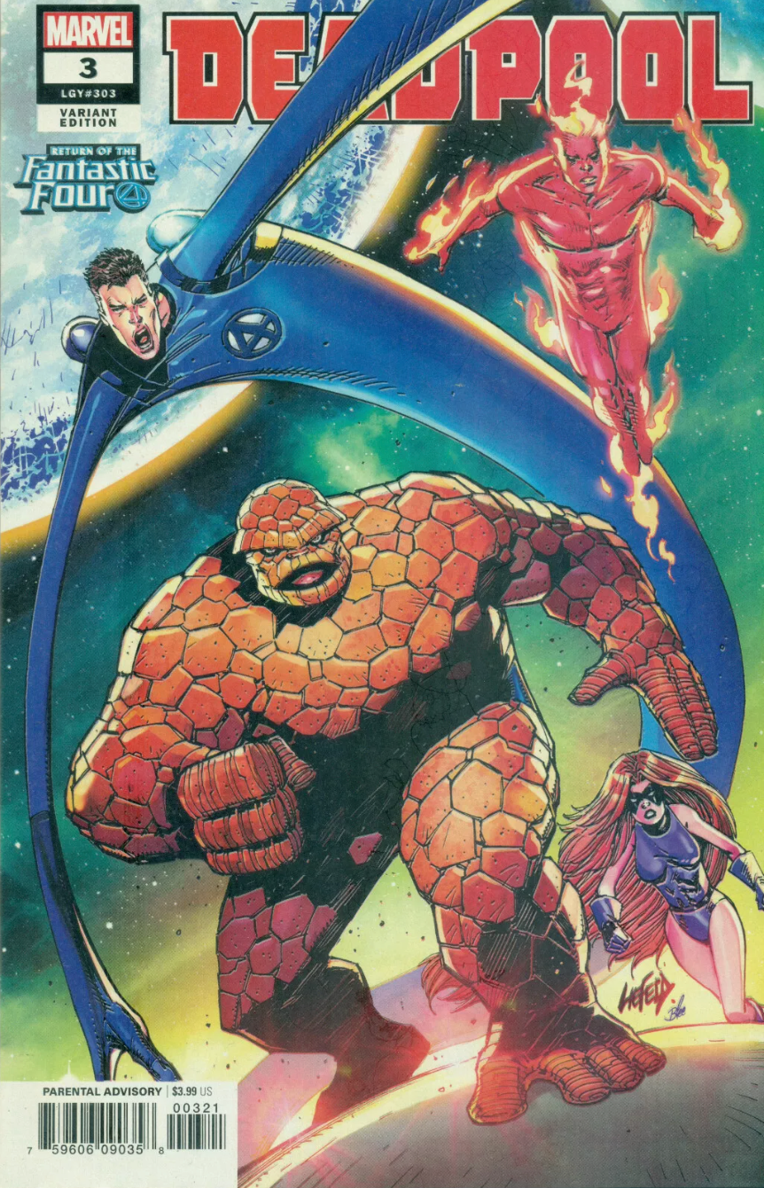 DEADPOOL #3 LIEFELD RETURN OF FANTASTIC FOUR VARIANT 2018 Deadpool MARVEL COMICS