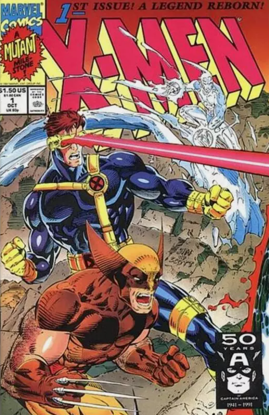 X-MEN #1 JIM LEE CYCLOPS WOLVERINE 1991 X-Men MARVEL COMICS