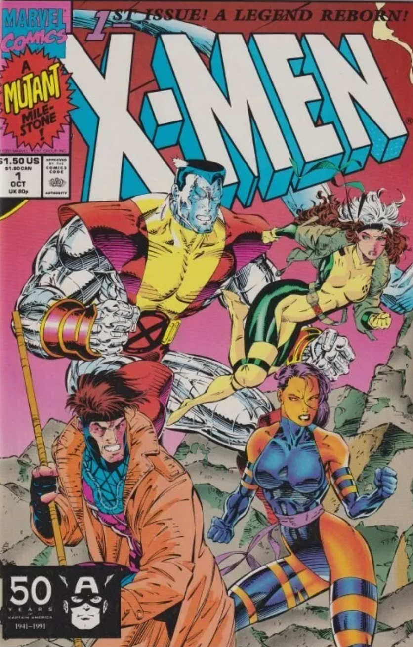 X-MEN #1 JIM LEE ROGUE GAMBIT PSYLOCKE COLOSSUS 1991 X-Men MARVEL COMICS