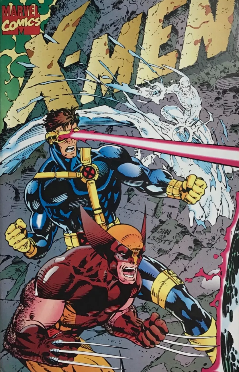 X-MEN #1 JIM LEE WOLVERINE CYCLOPS SPECIAL GOLD COLLECTORS EDITION 1991 X-Men MARVEL COMICS