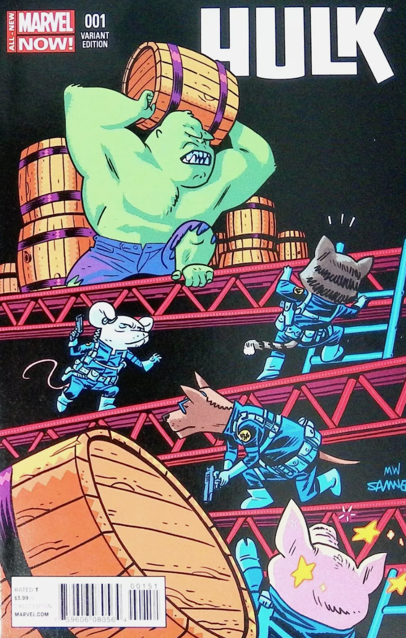 HULK #1 SAMNEE ANIMAL DONKEY KONG HOMAGE INSPIRED VARIANT 2014 Hulk MARVEL PRH