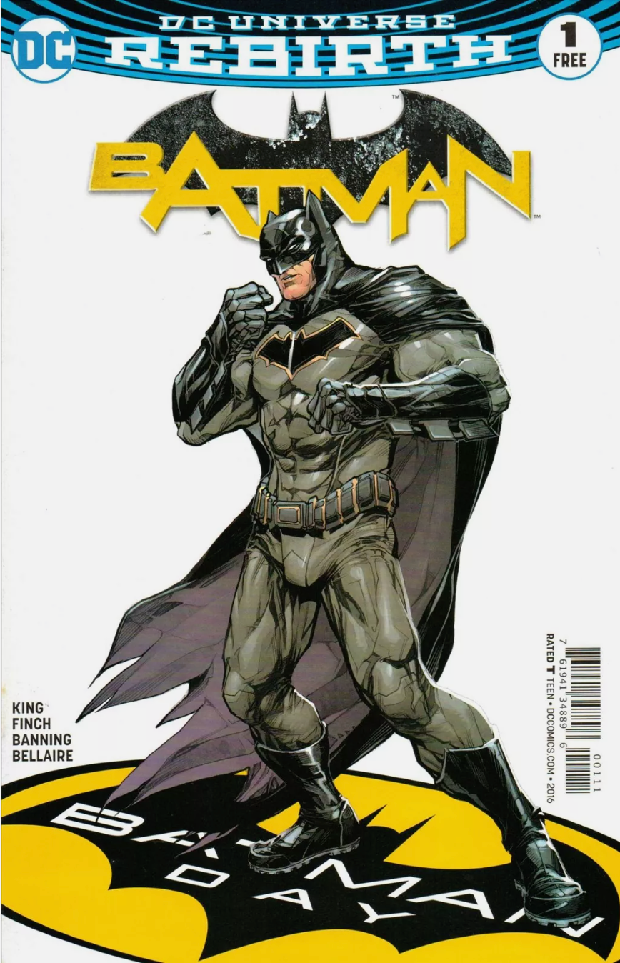 BATMAN REBIRTH #1 BATMAN DAY VARIANT 2016 Batman DC COMICS
