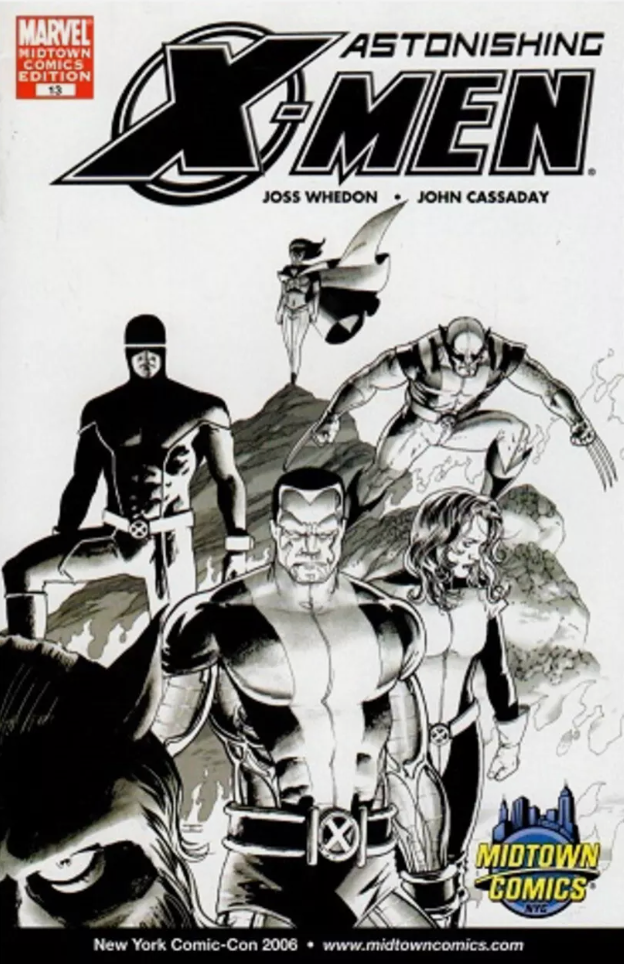 ASTONISHING X-MEN #13 NYCC B&W VARIANT 2005 Astonishing X-Men MARVEL COMICS