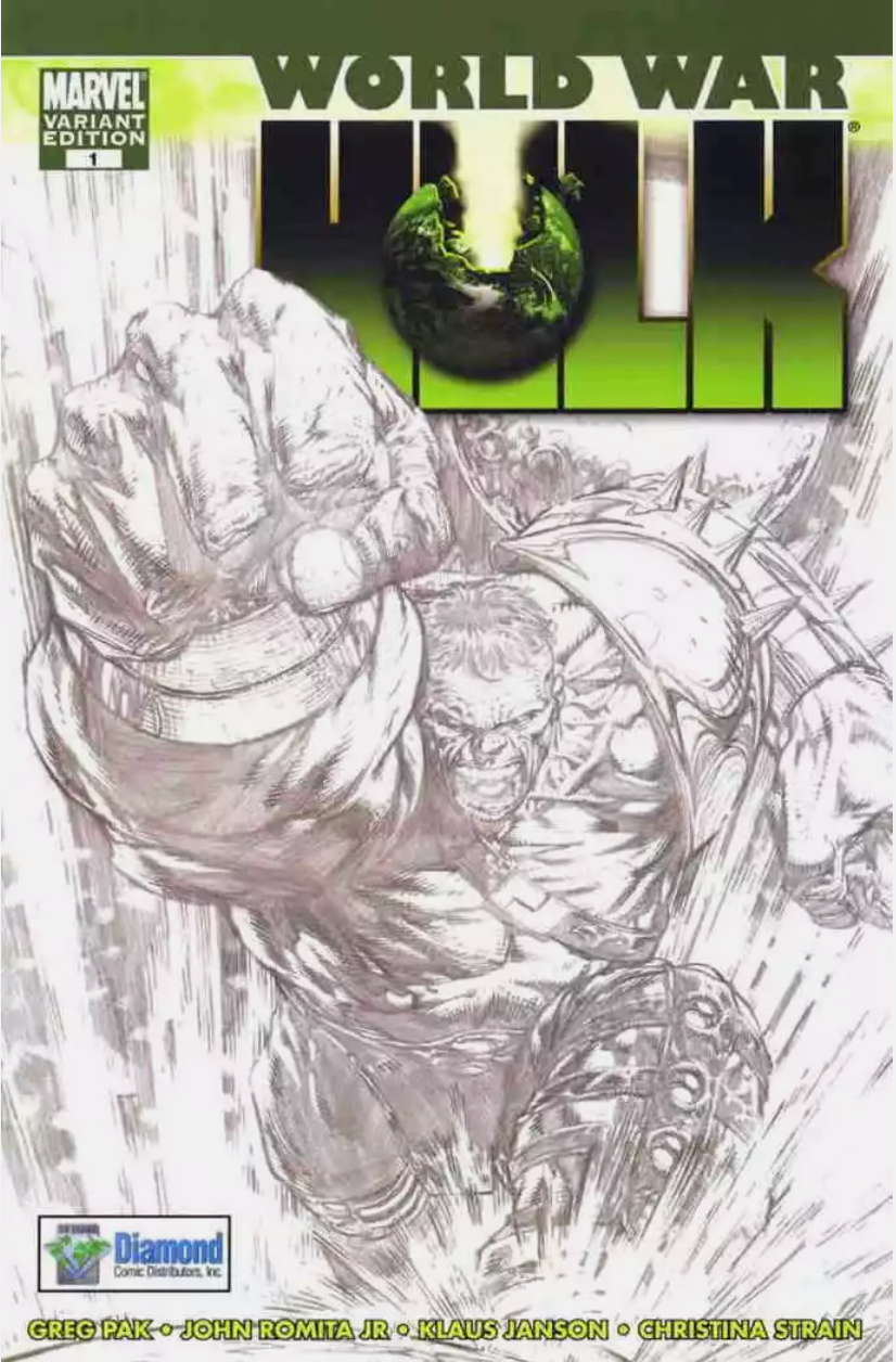 WORLD WAR HULK #1 DIAMOND EXCLUSIVE VARIANT 2007 HULK MARVEL COMICS