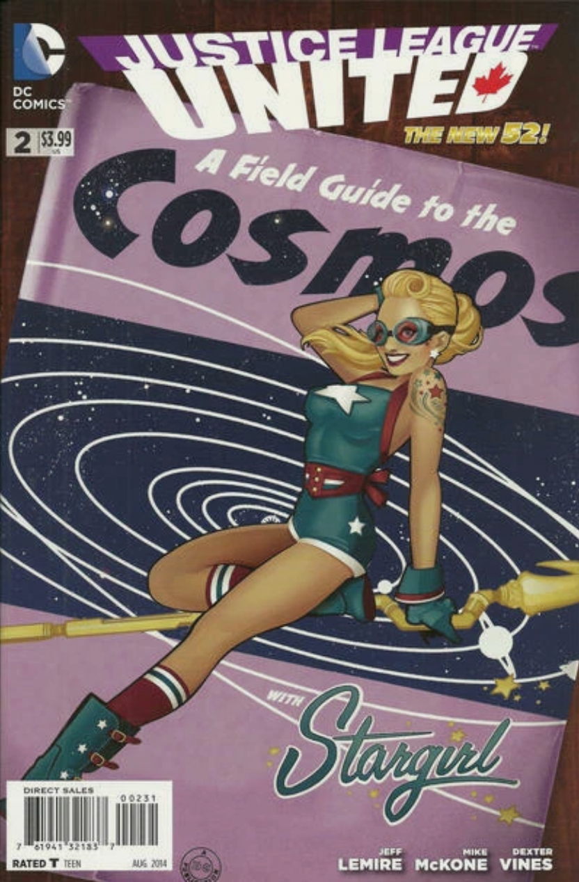 JUSTICE LEAGUE UNITED #2 BOMBSHELLS VARIANT 2014 JSA DC COMICS