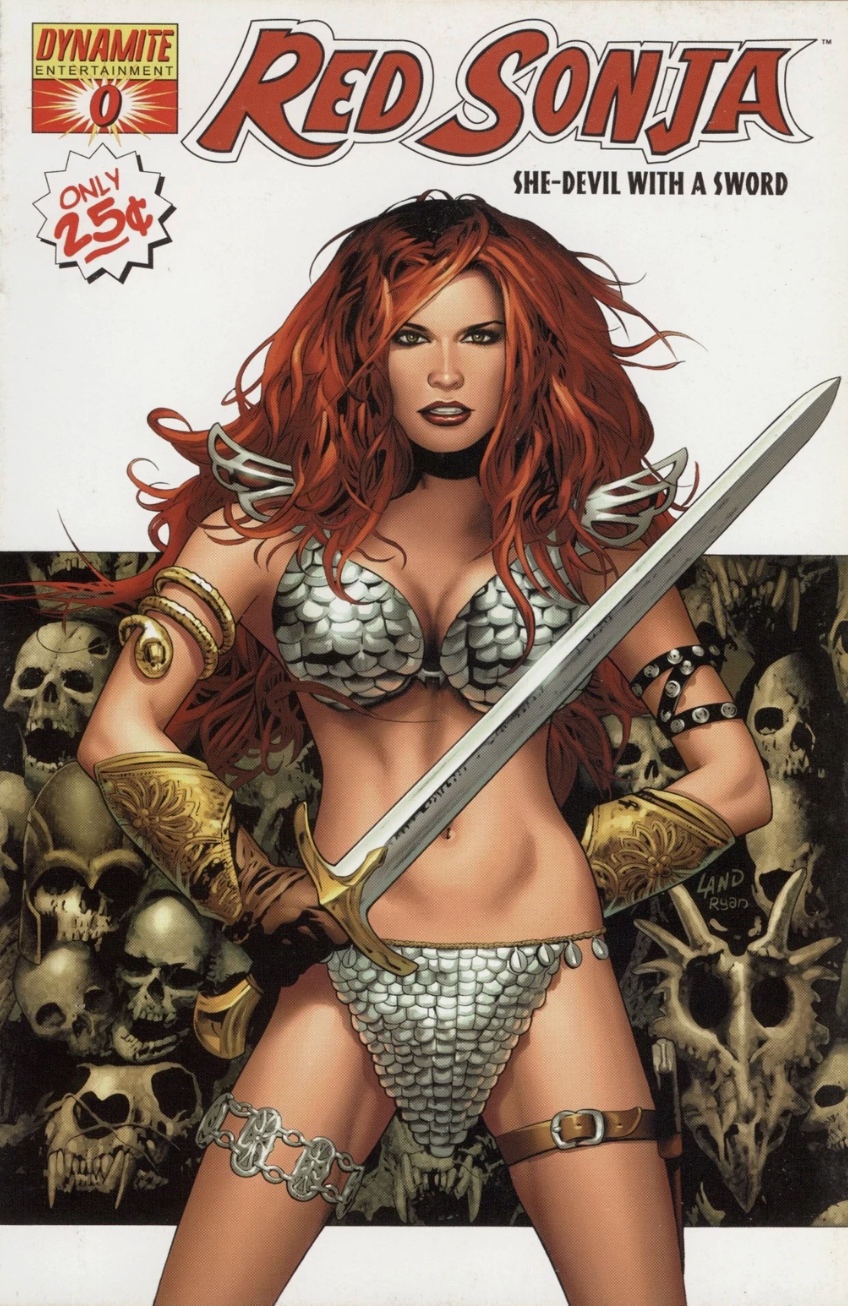 RED SONJA #0 GREG LAND WHITE 2005 Red Sonja DYNAMITE ENTERTAINMENT