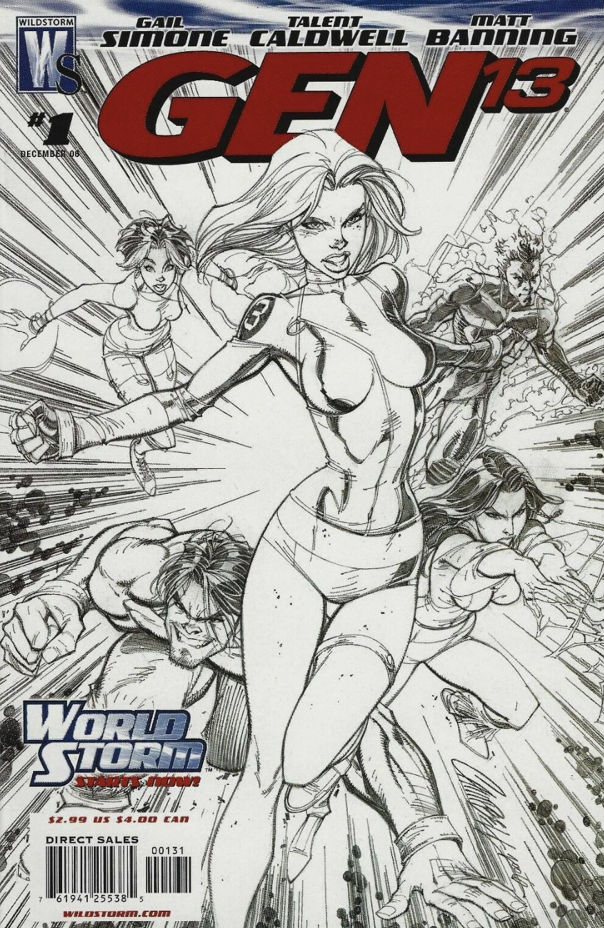 GEN 13 #1 J SCOTT CAMPBELL SKETCH 1:50 VARIANT 2006 Gen 13 DC COMICS