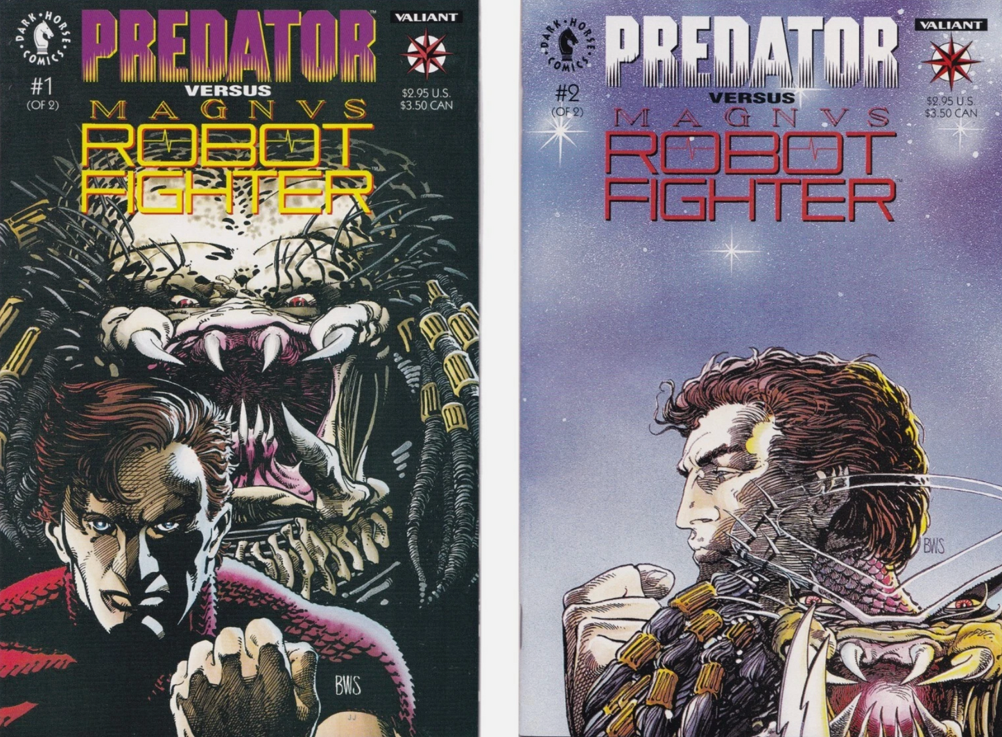PREDATOR VS MAGNUS ROBOT #1-2 SET 1992 Predator DARK HORSE